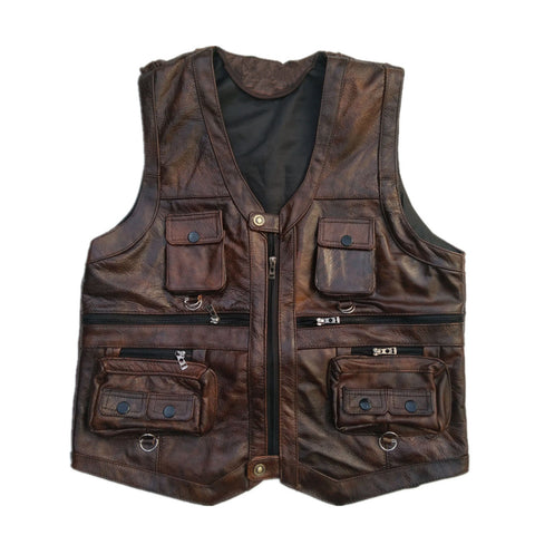 PU Leather Coat Vest